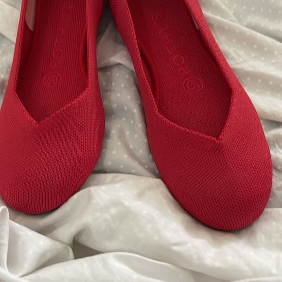 Rothy’s Scooter Red Round Toe Flats 6.5 - Picture 6 of 10